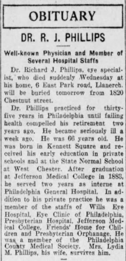 Dr. Phillips dies